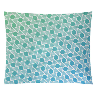 Tapisserie murale hexagonales et triangles