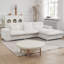 Canapé modulaire en L en flanelle Nordic Minimalist, structure en bois de salon, canapé 3 places-1796605701