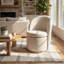 Fauteuil d'appoint rembourré pivotant avec dossier haut-1629528279