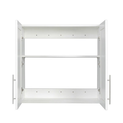 Stackable Wall Mounted Storage Cabinet, 11.81 "D X 31.50"W X 29.92 "H, White
