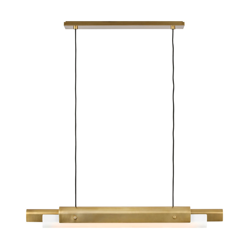 Ambrose LED Chandelier, Hand Rubbed Antique Brass, 4.1" H x 3.1" W x 36" D