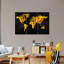 Ensemble de 3 mappemonde dorées sur toile-192246195