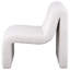 Chaise d'appoint rembourrée incurvée sans accoudoirs