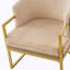 Chaise de lecture rembourrée avec structure en métal doré Modern Accent Chair-130549786