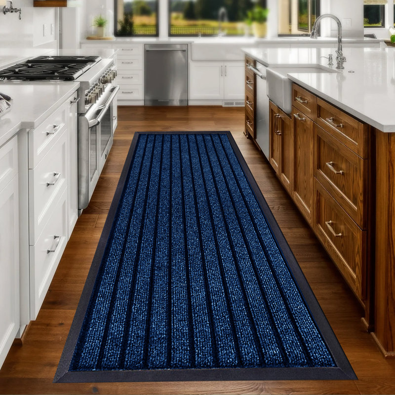 Kissy Non-Slip Doormat, 40cm W x 60cm L, Blue