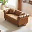 Canapé Chesterfield 63,5 po, boutons en tissu technique avec 2 coussins-1199592891