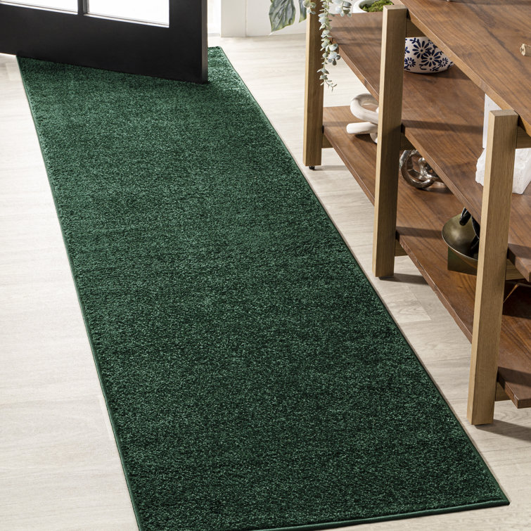 Asahi Solid Low-Pile Emerald Rug