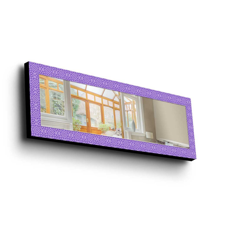 Élégant miroir décoratif avec cadre 100% bois de pin, 15,7 po x 47,2 po | Miroir en verre véritable (épaisseur: 0,2 pouce) | Peinture sur tissu élégante | Idéal pour le salon, la chambre à coucher et le vestibule