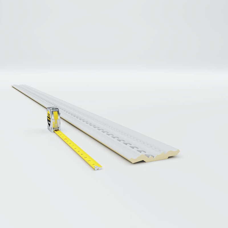 White Polyurethane Bulwark Dentil and Rope Crown Moulding
