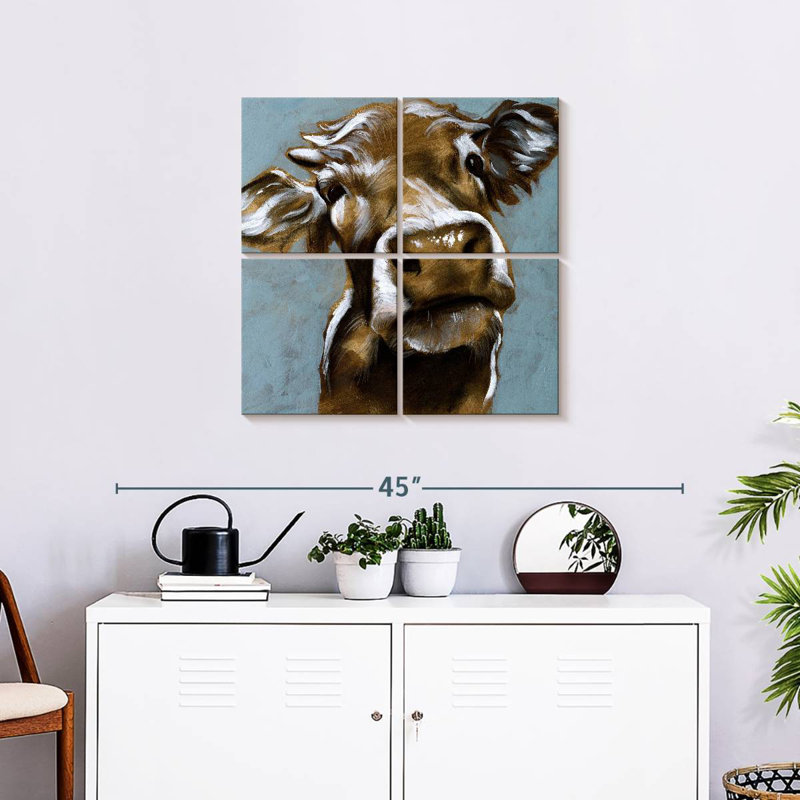 Brampt Cow Kisses I, 26" H x 26" W