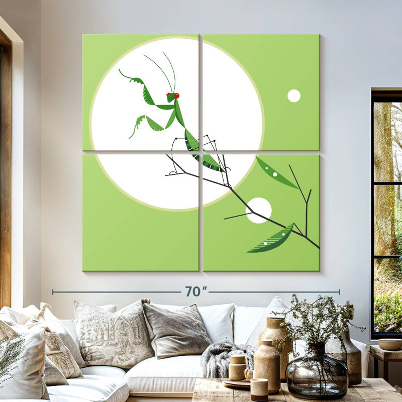 Brampt Green Praying Mantis, 57" H x 57" W