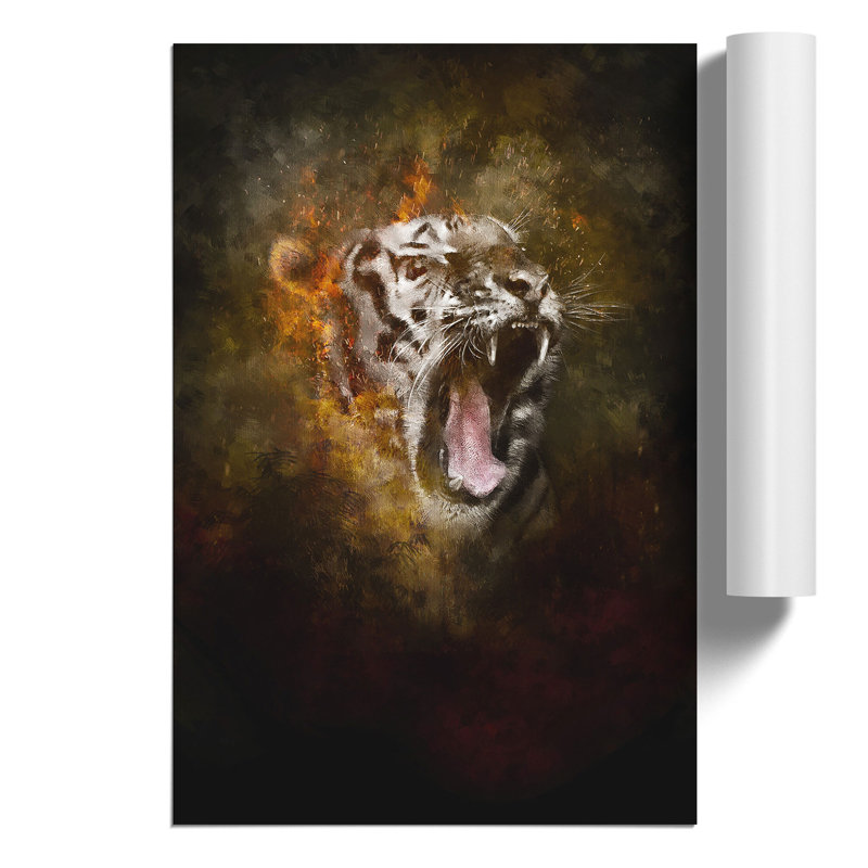 Tiger Roar - No Frame Print, 30cm H x 21cm W x 0.1cm D
