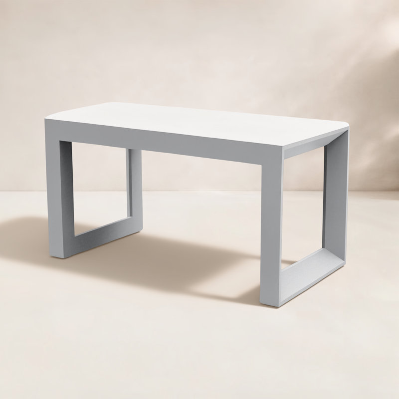Frame Matt Polyethylene Picnic Bench, White