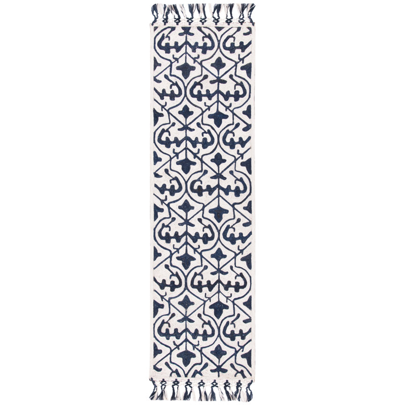 Ezmerelda Hand Tufted Performance Geometric Rug, Runner 2'3" x 8'