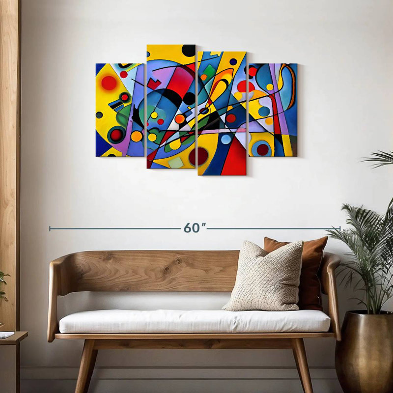 Avery Emulation of Abstract Kandinsky I, H 27 po x l 43 po