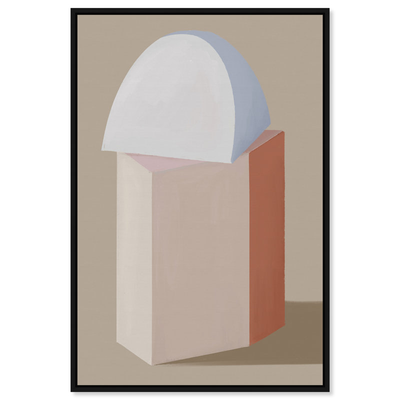Sculptural Composition Print by Oliver Gal, 11"H x 16"W, Black Floater Frame