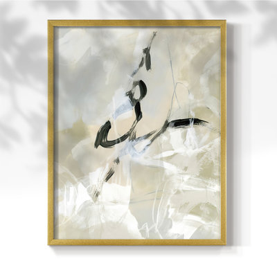 Scribble Veil I, reproduction encadrée - bois massif