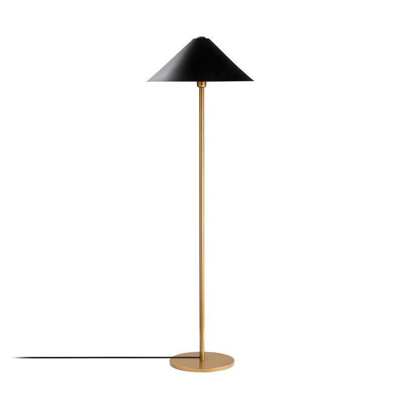59.1'' Gold Traditional Floor Lamp, Black