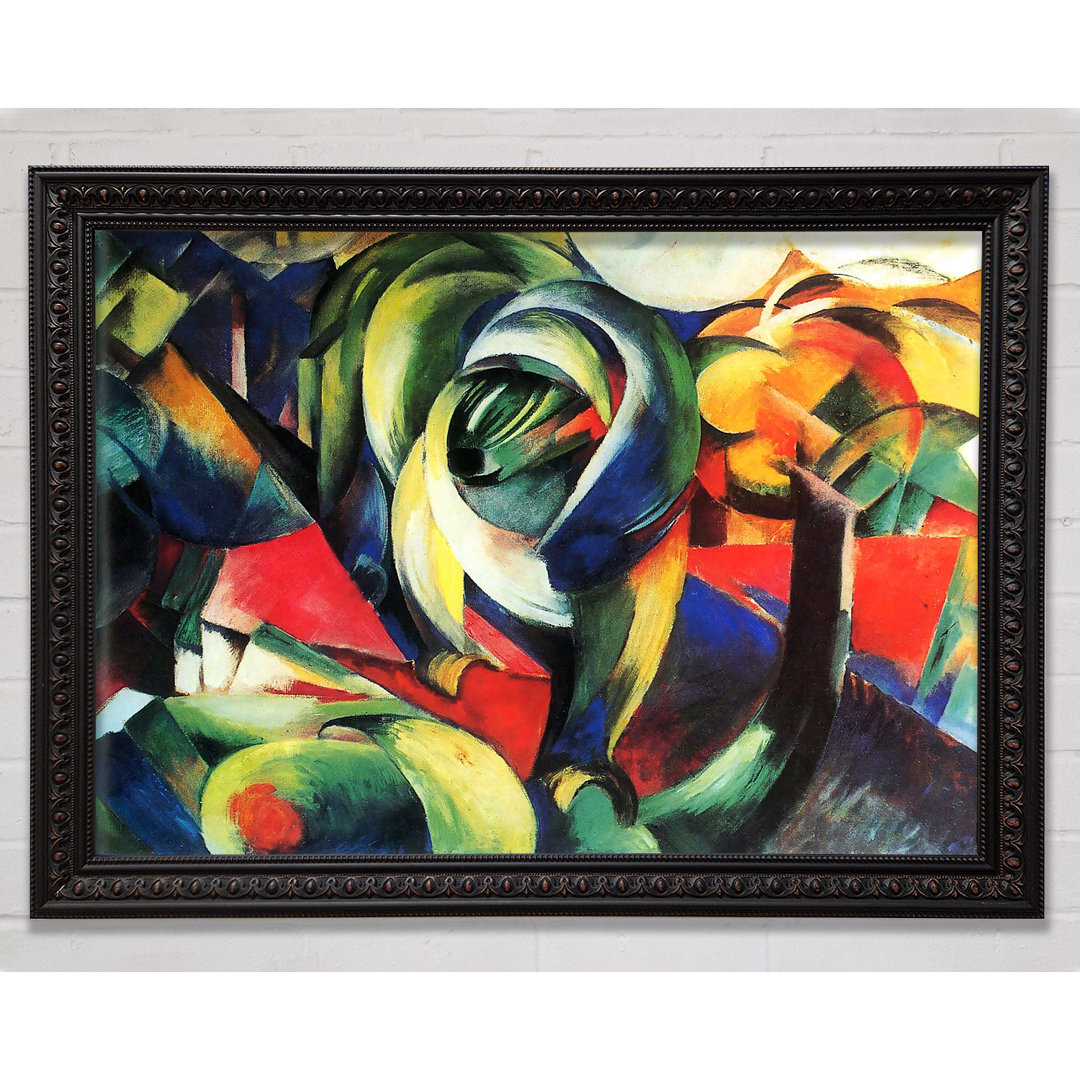 Franz Marc Der Mandrill Gerahmter Druck