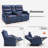 Power Loveseat Recliner with Console, Electric Reclining Loveseat Sofa with Heat and Vibration-408236715