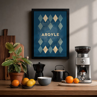 Argyle Pattern Geometric - Framed Print