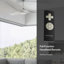 Gossamer 60'' Indoor Ceiling Fan with Light and Remote, Ceiling Fan with LED Light Kit, Modern 3-Blade Design, Quiet 6-Speed DC Motor - Brushed Nickel-46763098-46763040