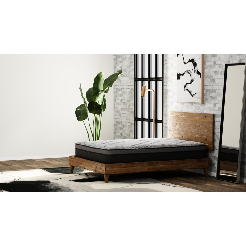 Très grand matelas de 12 po - ressorts ensachés et mousse à mémoire de forme pour un support optimal en tricot de coton avec couches de confort