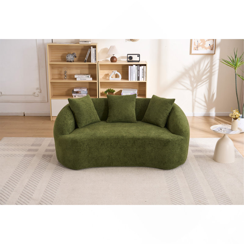 Causeuse de canapé incurvée moderne incurvée Curved, Vert