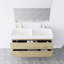 48 Inch Evita Oak Wall Mounted Double Basin Bathroom Cabinet
