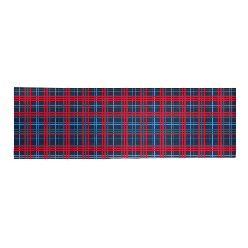 Tapis à carreaux bleu, Tapis de couloir 2 pi 6 po x 8 pi