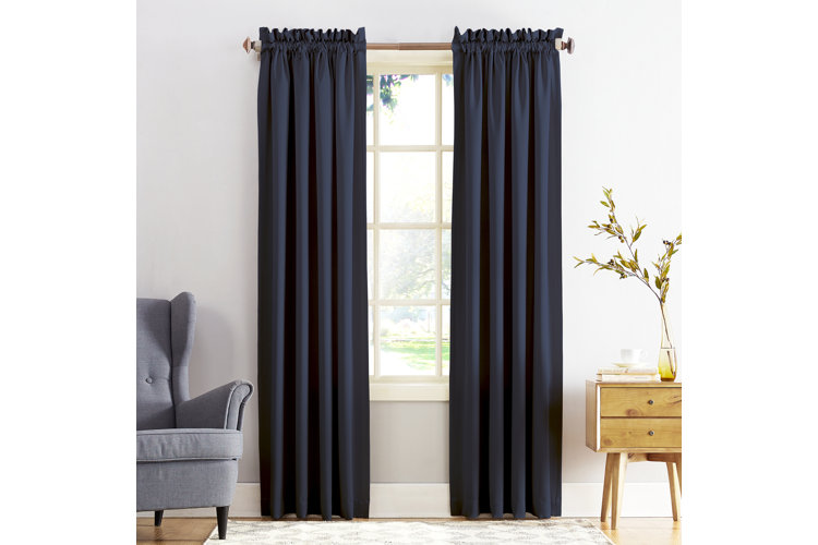 Wayfair Basics® Solid Color Room Darkening Thermal Rod Pocket Single Curtain Panel