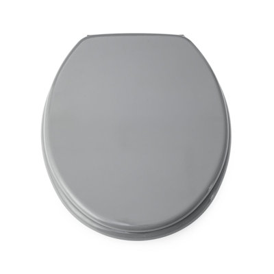Hampton Oak MDF Toilet Seat SS Hinge