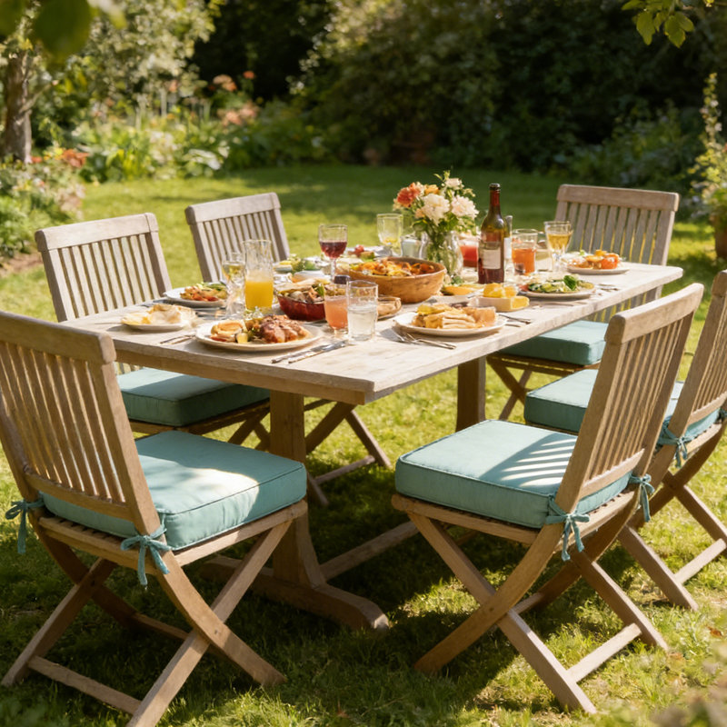 Outdoor Chair Cushions , 19x19x3 Inch Waterproof & Fade Resistant Patio Furniture Seat Cushions With Ties, Square Outdoor Dining Chair Cushions For Lawn, Garden, Deck & Yard