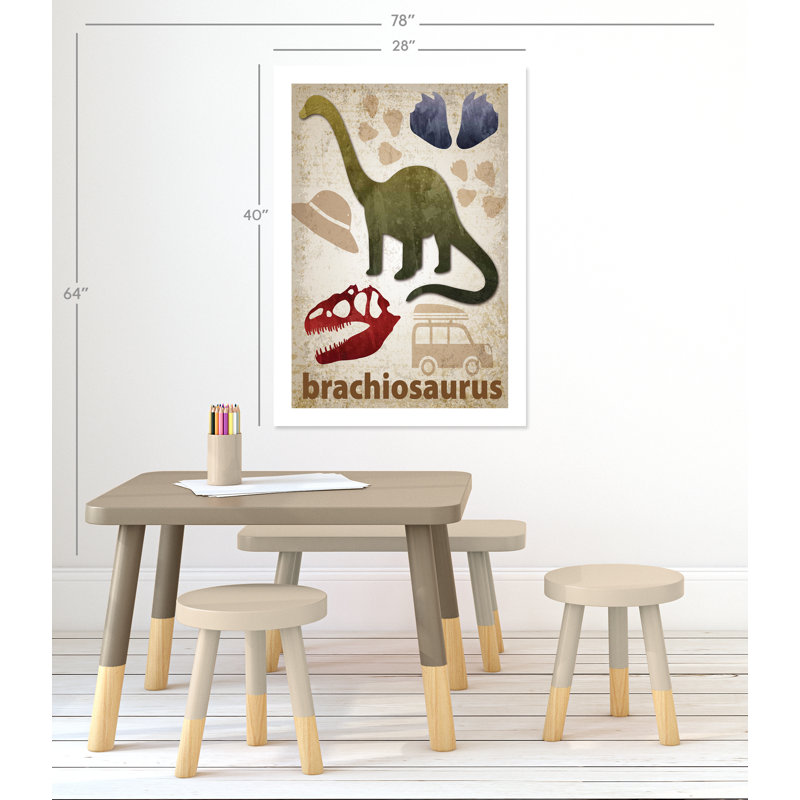 Adhésif décoratif dinosaures-03 ', H 40 po x l 28 po x P 1 po, Papier