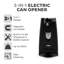Tower 3-in-1 Electric Can Opener with Knife Sharpener & Bottle Opener, Black