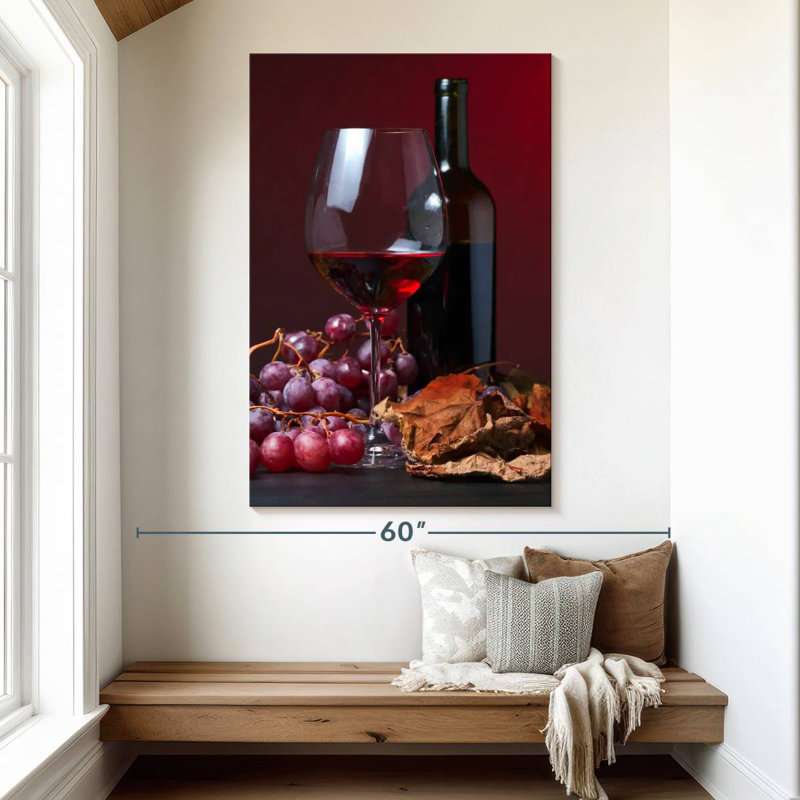 Vin rouge d'automne Yarlin, H 51 po x l 34 po
