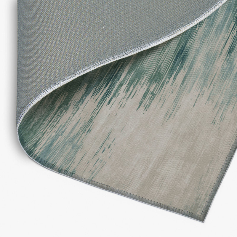 Tapis intérieur et extérieur gris Watercolor, Rectangulaire 2 pi x 3 pi