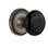 Black Porcelain Interior Mortise Door Knob with Rope Rosette