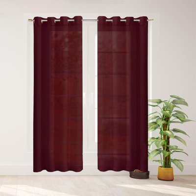 Makeira Semi Sheer Curtain Pair