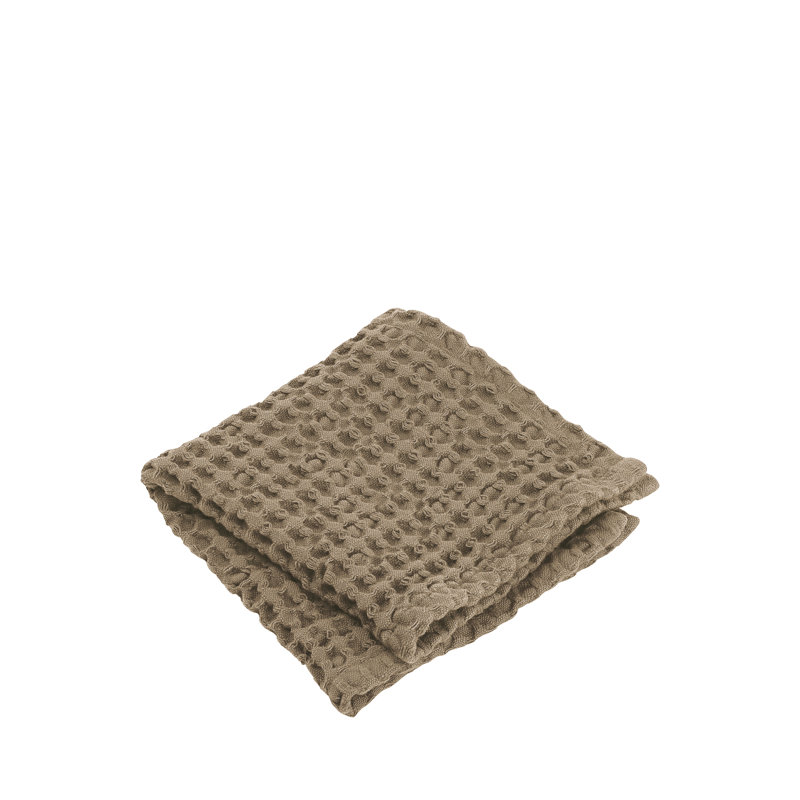 Waffle 100% Cotton Washcloth Towel Set, Tan