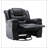 360°Swivel and Rocking Home Theatre Recliner Manual Recliner Chair with Wide Armrest-1900855626