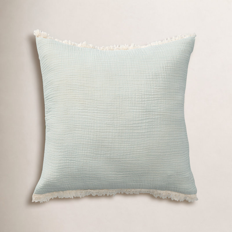 Housse de coussin Ava Karely, Turquoise, Housse de coussin seulement - sans coussin
