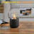Tabletop Fireplace, Mini Concrete Ethanol Fire Bowl | Dark Grey | With Lid-1078379843