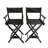 Casual Home Director'S Chair, Black Frame/Black Canvas,Suitable For Adults, Foldable Style, 2Pcs/Set  Populus