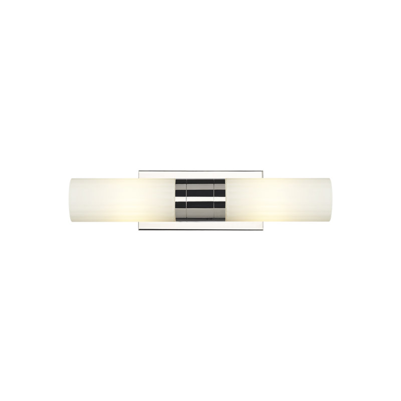 Maebell 2 - Light Dimmable Vanity Light, White, Polished Nickel