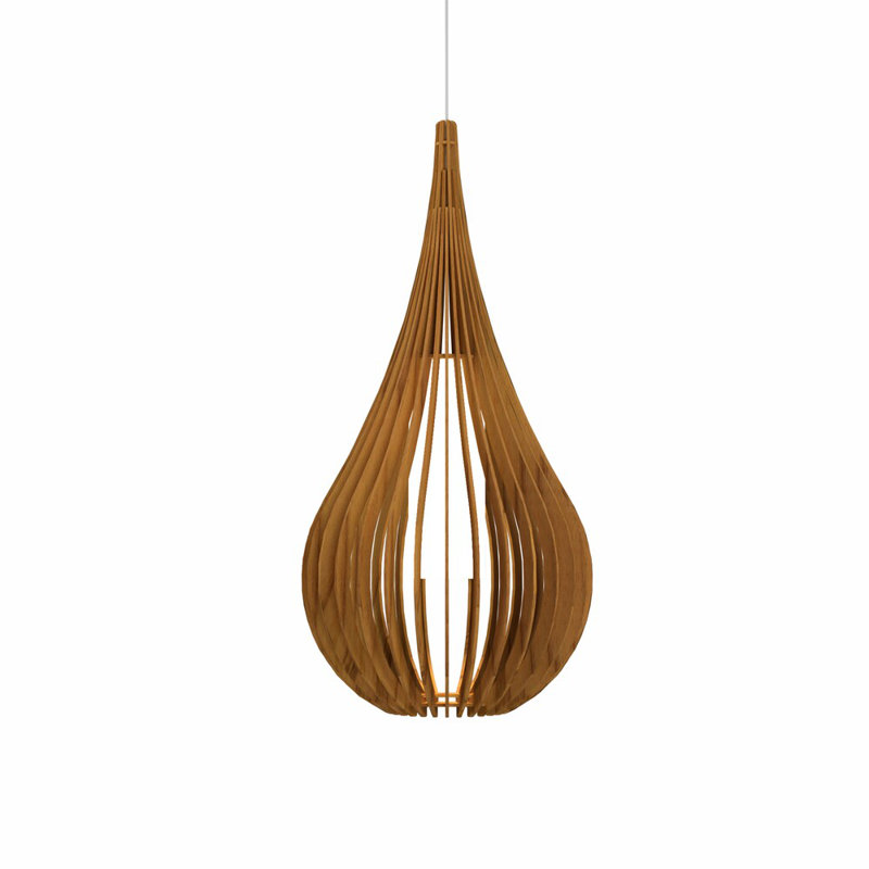 Capadócia 1 - Light Pendant, Imbuia, Imbuia, 30.03" H x 14.82" W x 14.82" D