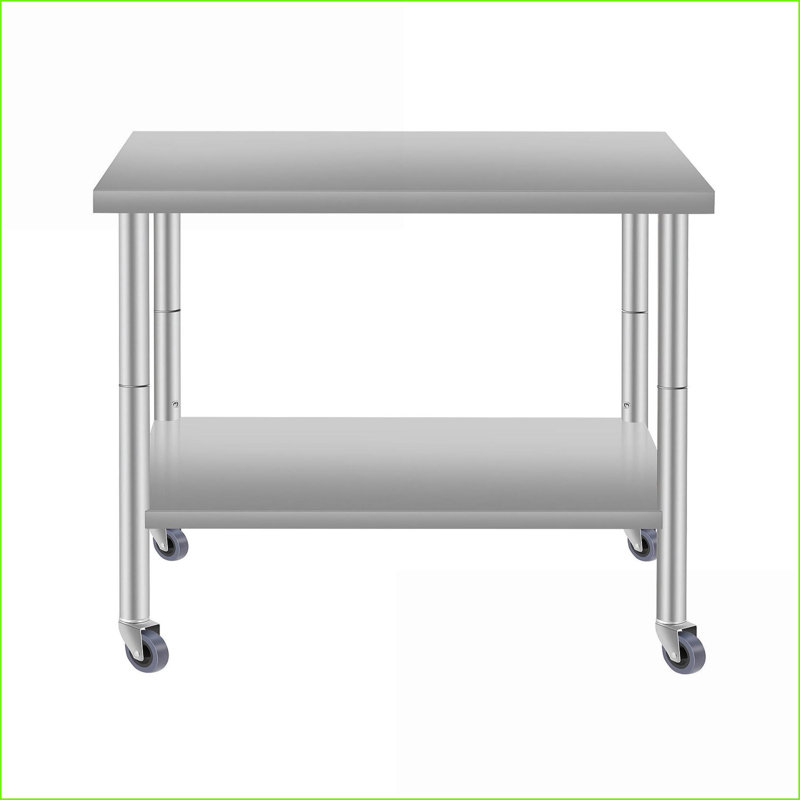 36"x24" Stainless Steel Coffee Table for Commercial & Home Use, Durable & Easy-Clean