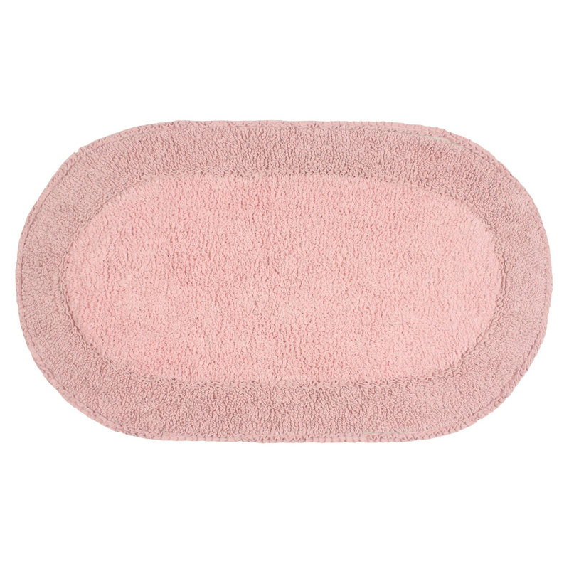 Tapis pour salle de bain 100% coton Double Ruffle Collection, L 21 po x L 34 po, Rose