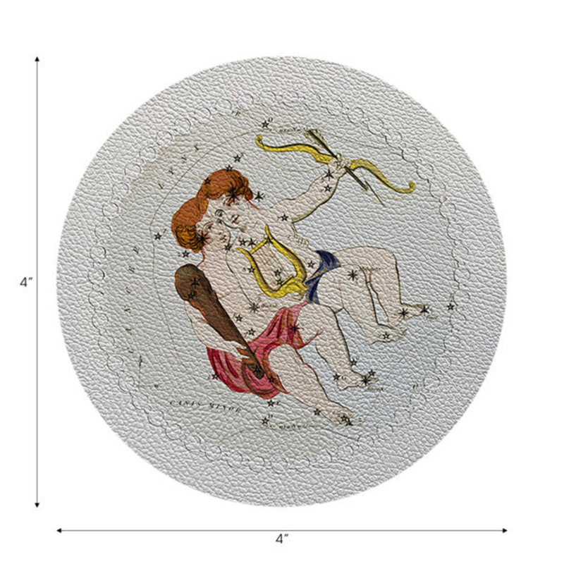 Sous-verres Zodiac Gemini, Blanc
