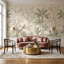 Papier peint floral, décoration murale amovible cerf-1841767193-1841767194